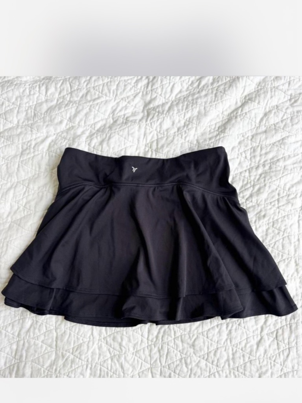 Old Navy Black Layered Athletic Mini Skirt